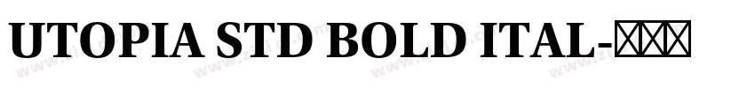 UTOPIA STD BOLD ITAL字体转换